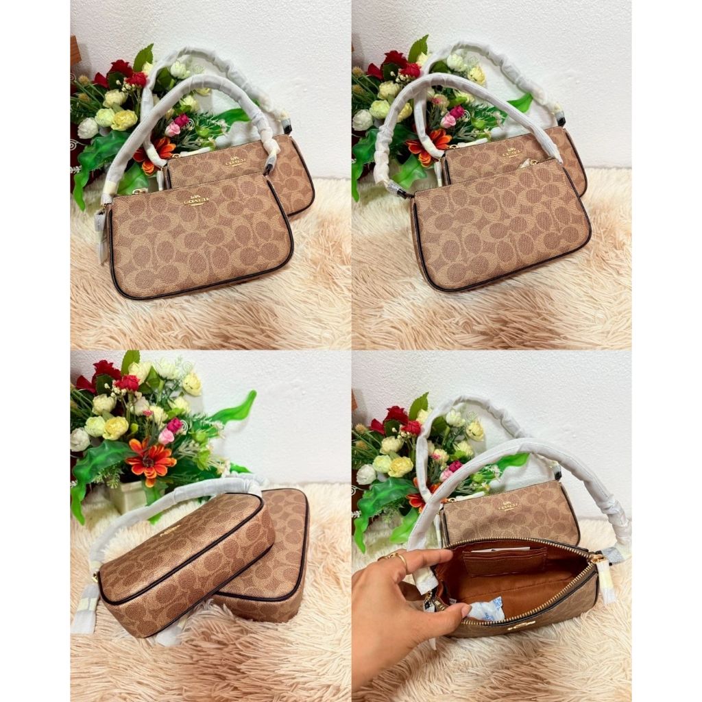 ของพร้อมส่งในไทย  จัดส่งแมส กระเป๋าคล้องมือ Nolita 19 In Signature Canvas (Style No.): F58321