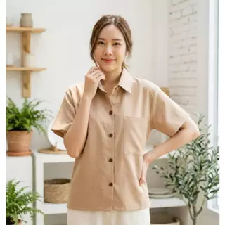 เสื้อเชิ้ตทรงลำลอง ผ้าฝ้ายชินมัย เรียบหรูดูดี
