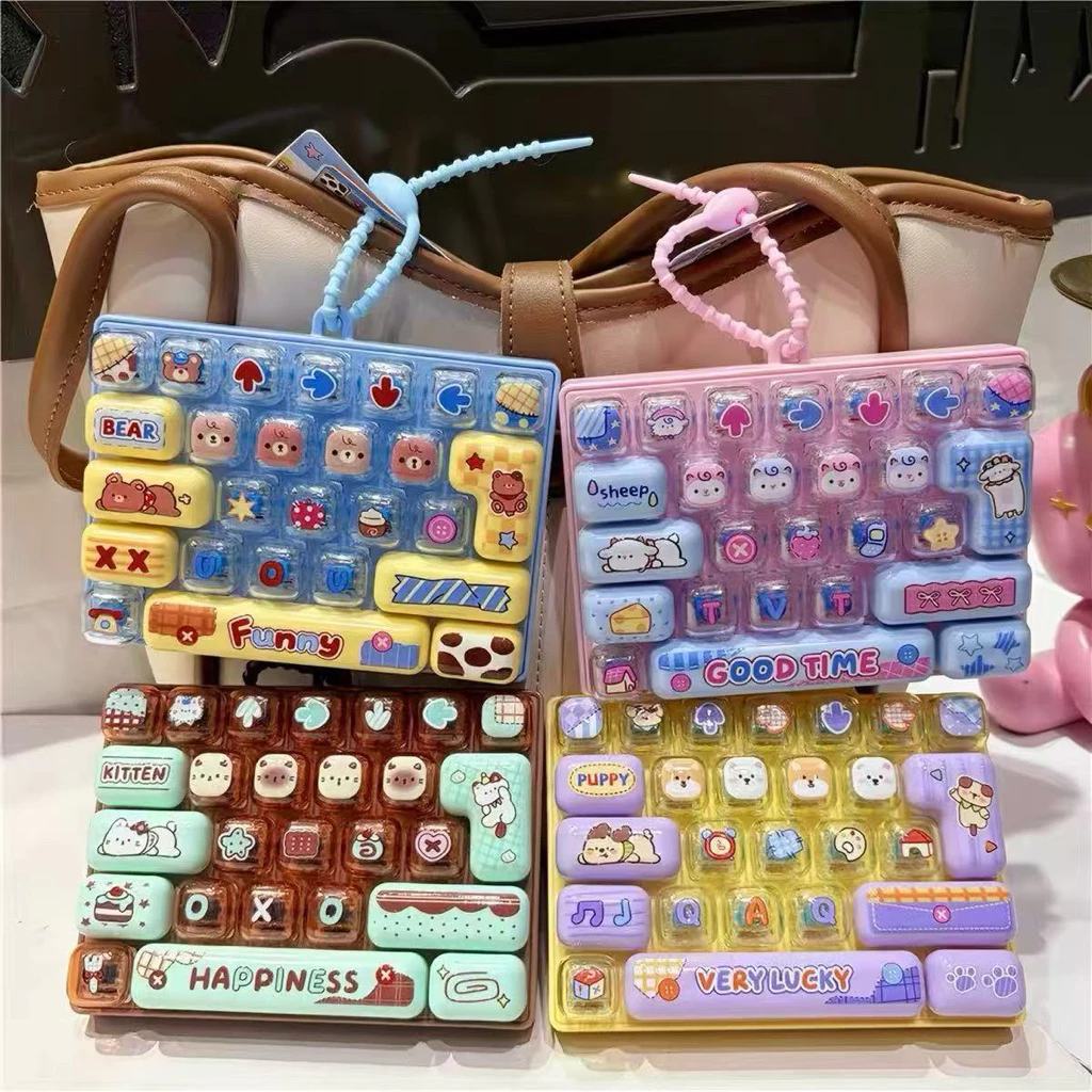 STHB น่ารักแบบพกพา Dpression ของเล่น 26 คีย์ Sensory Push ปุ่มของเล่นกระเป๋าแฟชั่นจี้สําหรับทุกวันฆ่า TH
