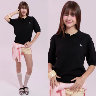 Bemingtop1237(S-M)-Lopp Polo - เสื้อโปโลไหมพรมดีไซน์ปกเชิ้ตใส่ได้ทั้งวันทำงานและวันสบายๆ