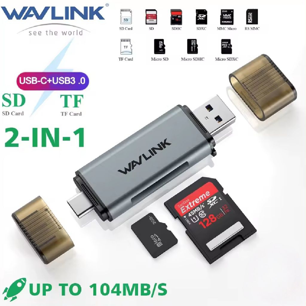 Wavlink 2 in 1 Card Reader Portable 3.0