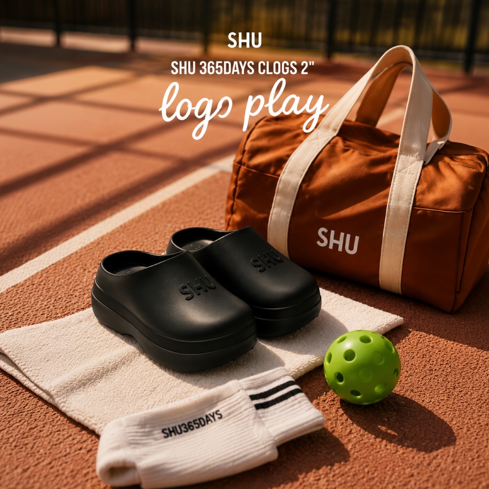 SHU 365DAYS CLOGS 2" LOGO PLAY