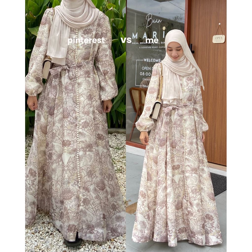 Karina dress แต่งคริสตัล สวยหรู มีเชือกผูกเอว