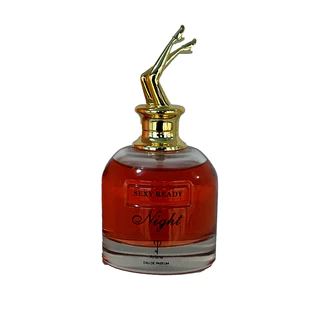 Ariana Sexy Ready Night Eau De Parfum 100ml, Unique golden leg-shaped cap design, round glass bottle with rich red perfu