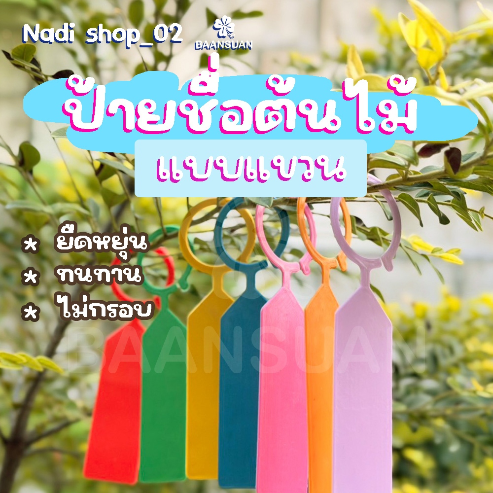 ป้าย ป้ายชื่อต้นไม้ แบบแขวน สำหรับเขียนชื่อต้นไม้ ทำจากพลาสติก ทนทานต่อแดดและฝน 50/100 ชิ้น