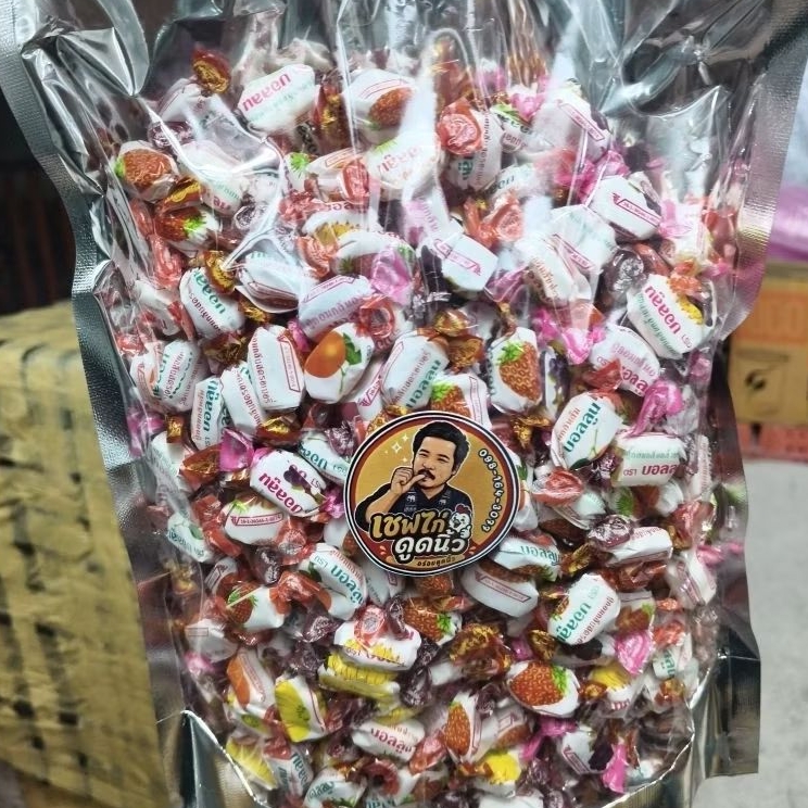 ลูกอมฟรุตตี้รสผลไม้รวม น้ำหนัก 500 กรัม ได้ 200 กว่าเม็ด บอลลูน