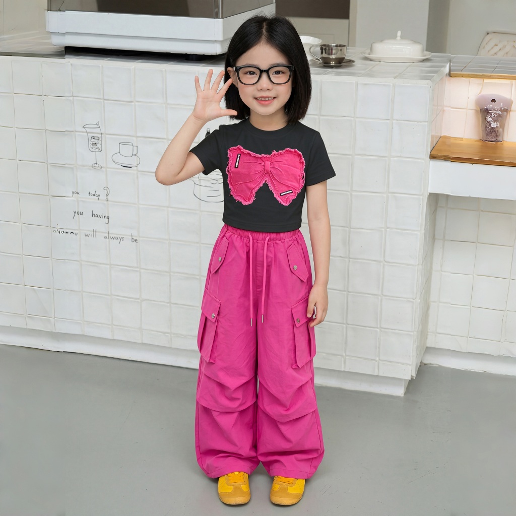 สไตล์เกาหลี แฟชั่นฤดูร้อน ชุดเซ็ทเด็กแ รูปที่ 7