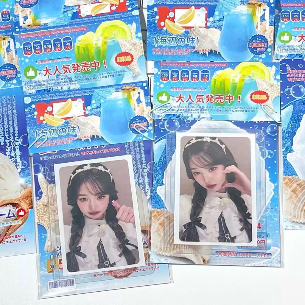 🍧🧊พร้อมส่ง!ชุดแพคการ์ด ครีมโซดา สีฟ้า น่ารักมาก 1เซต