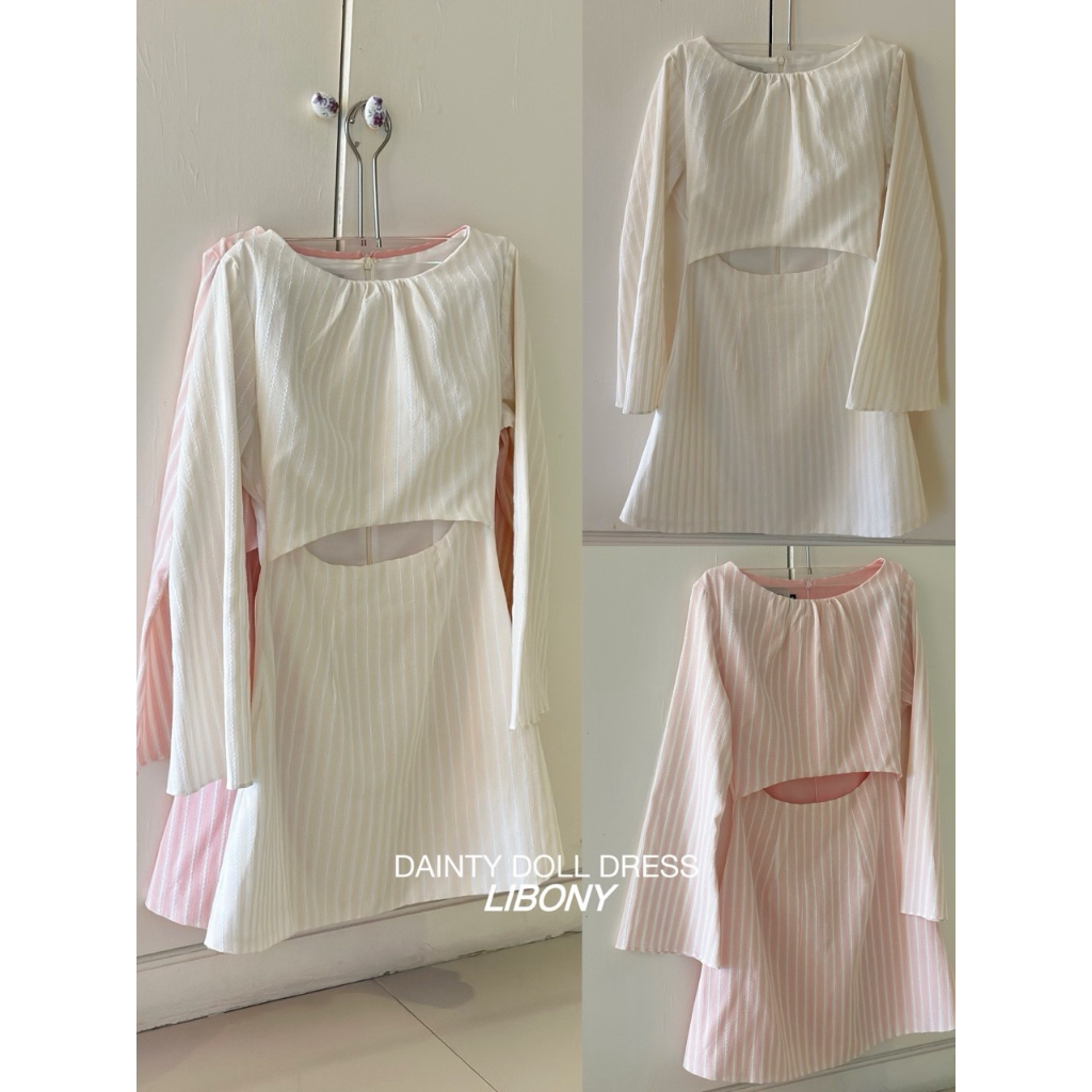 LIBONY | DAINTY DOLL DRESS เดรสเว้าเอวกระโปรงสั้น