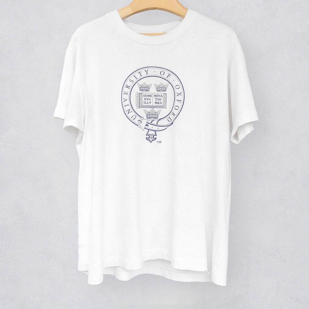 1990 VINATGE UNIVERSITY OF OXFORD T-SHIRT - MADE IN ENGLAND 21/28"