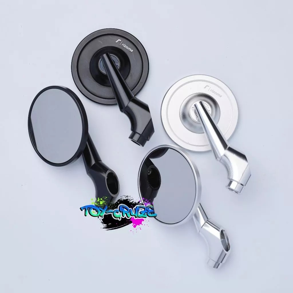 กระจกRizoma RZM New Slim ขาย่อ มีโลโก้ งาน CNC