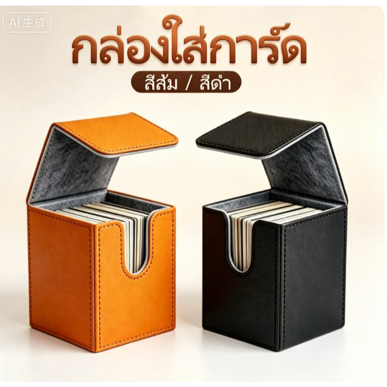 กล่องเก็บการ์ด DECK หนัง PU แม่เหล็กแรง ใส่การ์ดได้มากกว่า 100+ ใบ สำหรับโปเกมอน ยูกิโอ