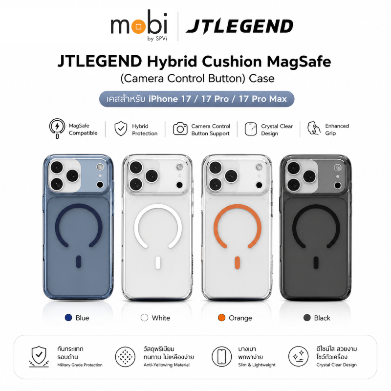 JTLEGEND Hybrid Cushion MagSafe (Camera Control Button) Case เคสสำหรับ iPhone 17  17 Pro  17 Pro Max