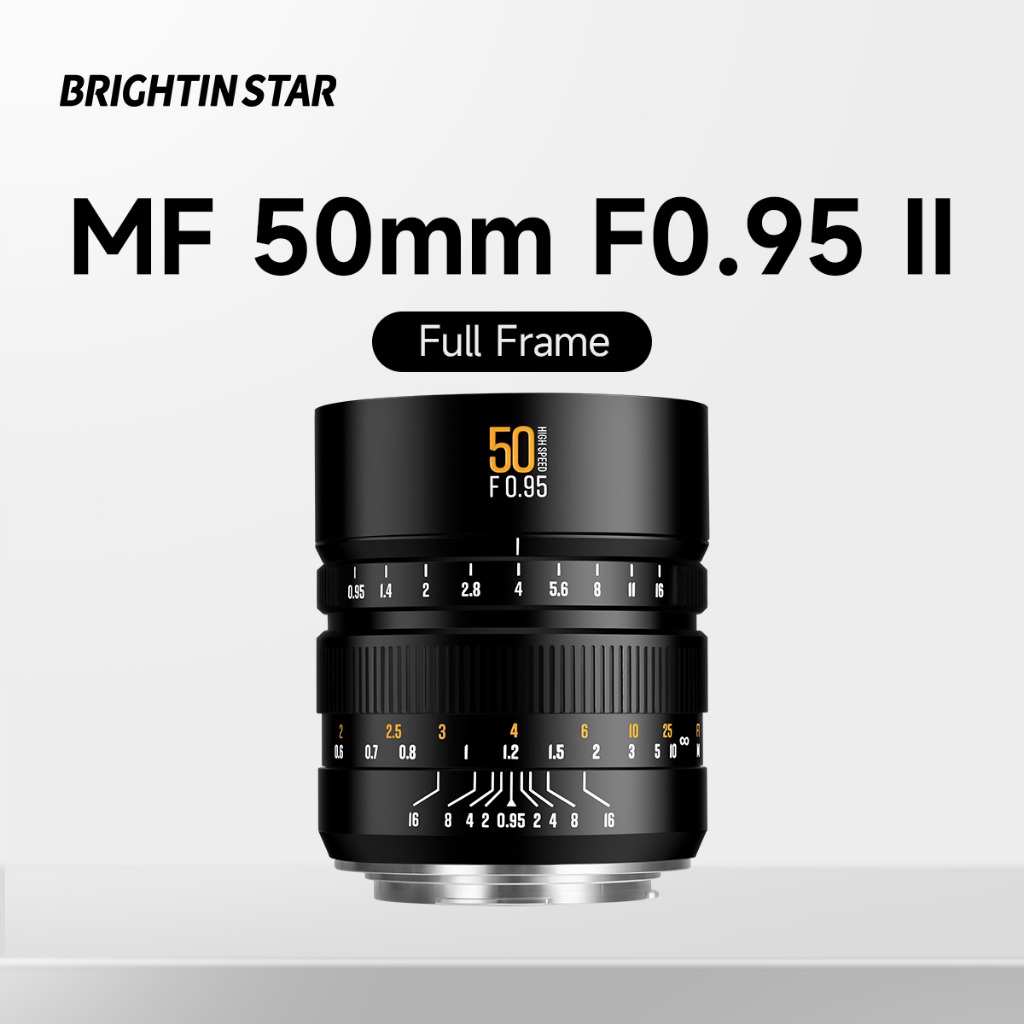 【รับประกันสินค้า 2 ปี】Brightin Star เลนส์ฟิกซ์ 50mm F0.95 II Full Frame โฟกัสแมนนวล เมาท์ Nikon Z รอ