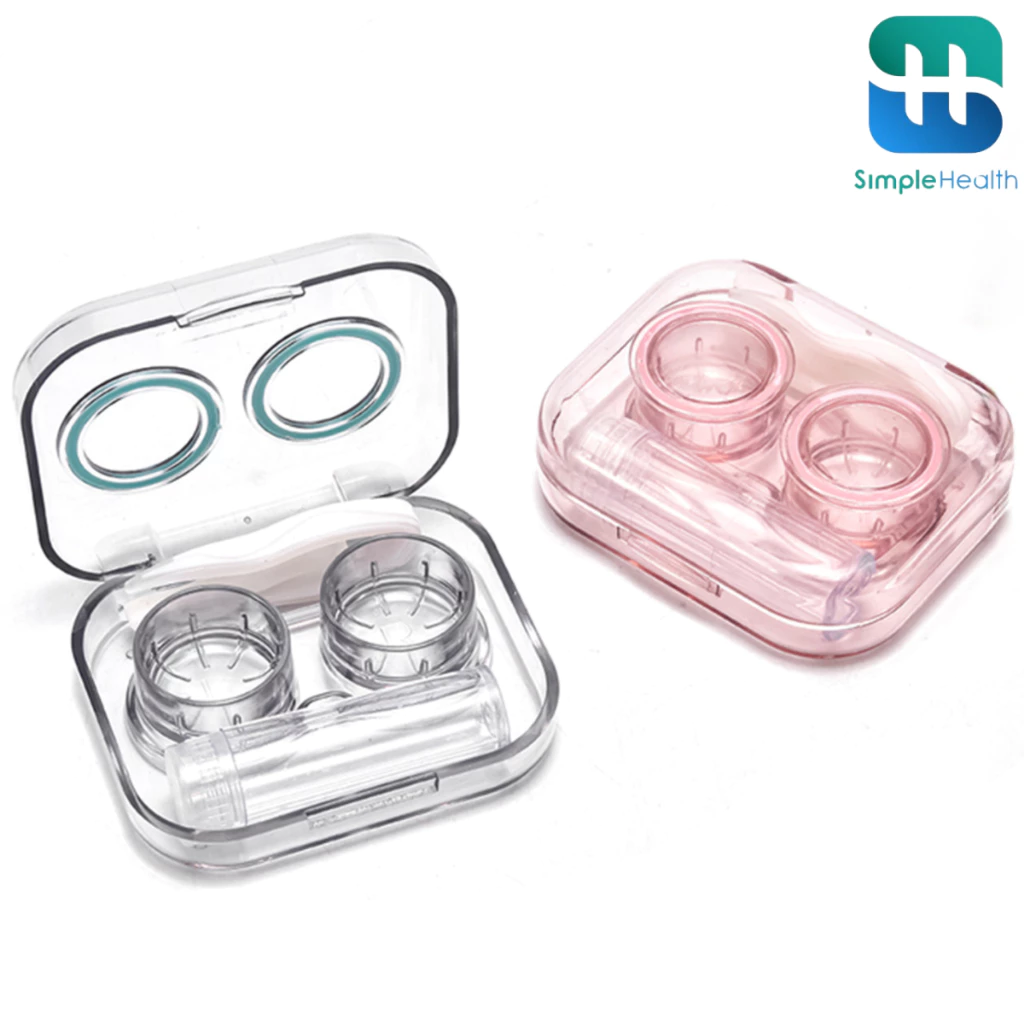 Simple Healthcare ตลับใส่คอนแทคเลนส์ พร้อมแหนบ Contact lens Box Set พกพาสะดวก พร้อมส่ง