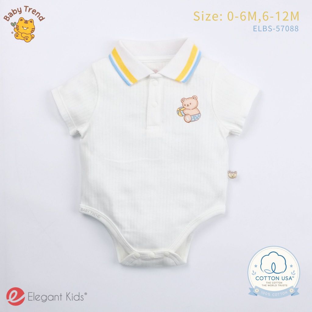 Elegant Kids ชุดเด็กผู้ชาย 0-12 เดือน บอดี้สูทแขนสั้น Surfing Bear Collection | Babytrend