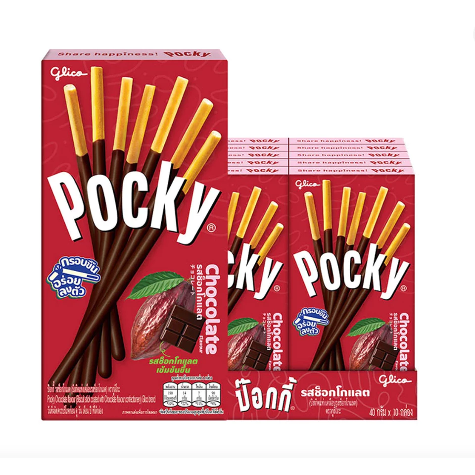 🟦 [ไลฟ์โหด 40%] Pocky กูลิโกะป๊อกกี้ 39-41 กรัม (แพ็ก 10 กล่อง)