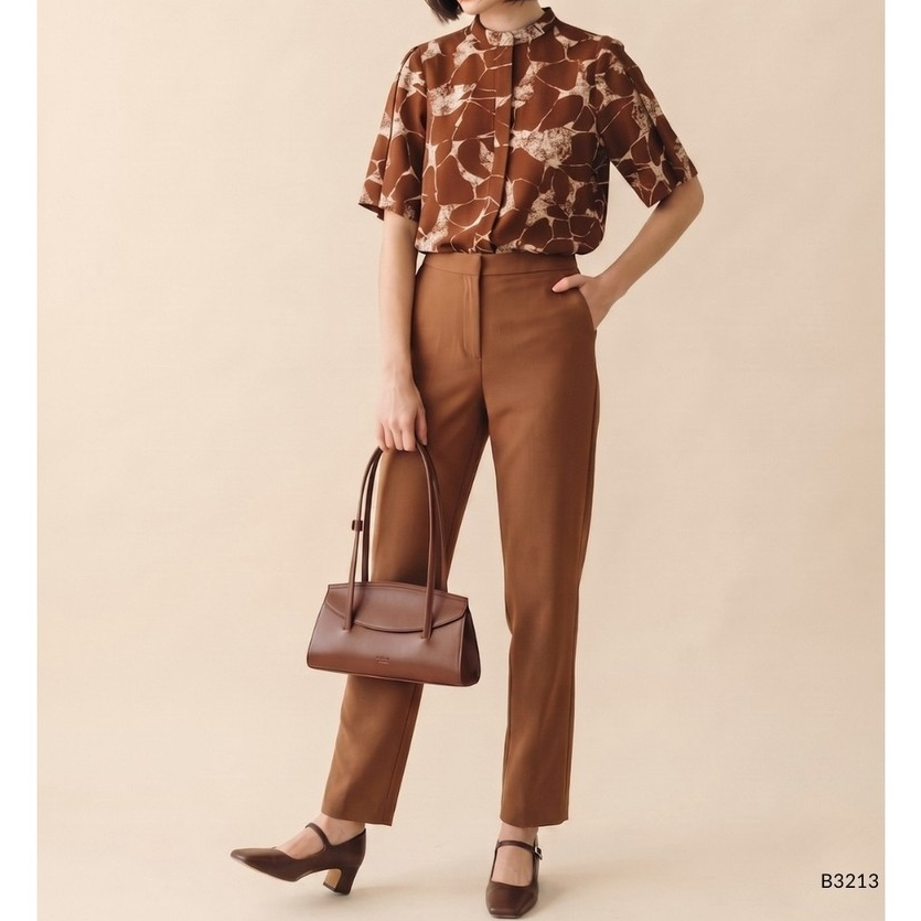 MIKIKO Blouse MI-B3213 โดบี้ แขนยาว IGPU26-7 PCE3690