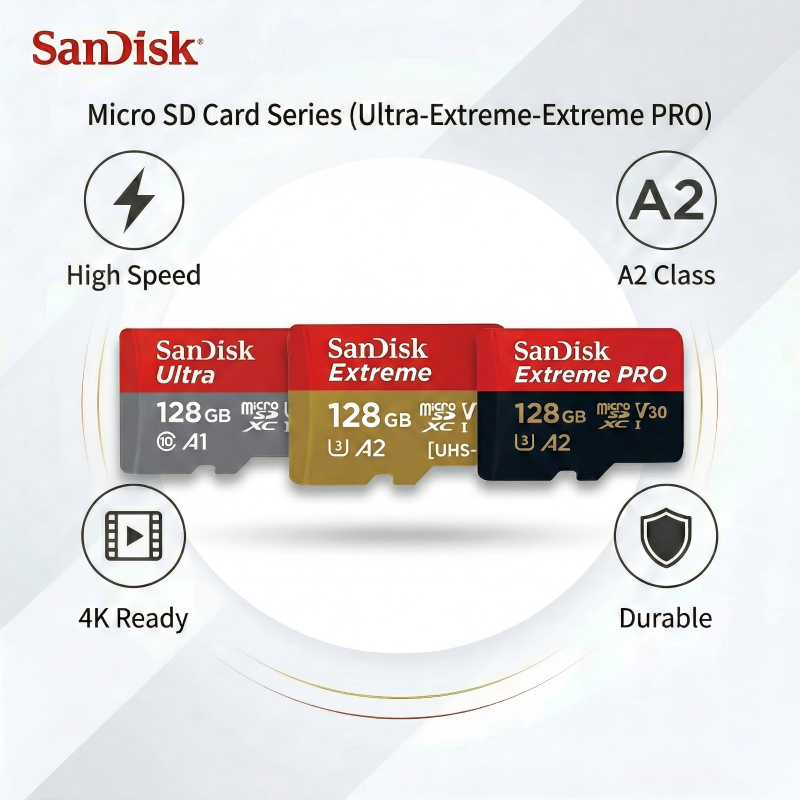 SanDisk Ultra Extreme Extreme Pro microSD Memory Card 32GB 64GB 128GB 256GB 512GB 1TB A2 V30