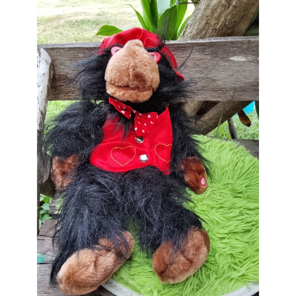 ตุ๊กตาลิงตุ๊กตาคิงคองตุ๊กตากอลิล่าRare PBC Musical "Ringo" Monkey Sings ตุ๊กตาสะสม