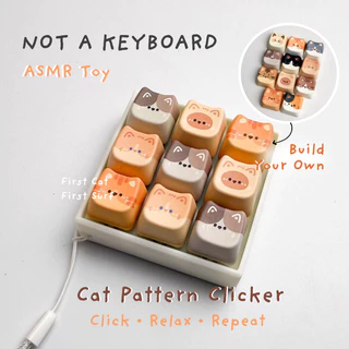 คีย์บอร์ดแมว ASMR เลือกลายได้ 🐱 ของเล่นคลายเครียด เสียงกดเพลิน ของแต่งโต๊ะน่ารัก Cat Keyboard Cute Desk Setup