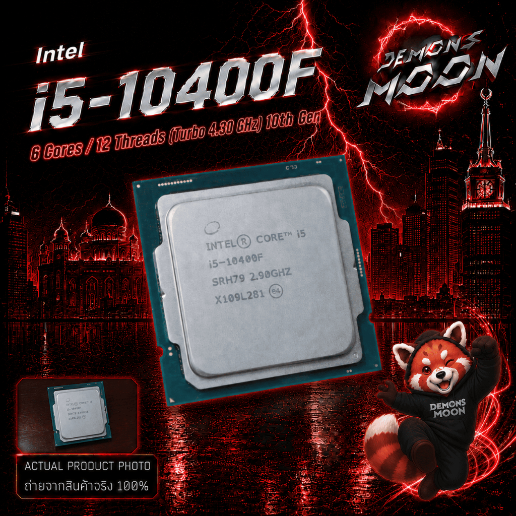 ซีพียู Intel Core i5-10400F 2.9GHz (Gen 10) 6C/12T [มือสอง] + ประกันร้าน Demons moon 7 วัน