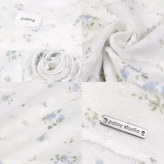 พร้อมส่ง กดเองจากแบรนด์ เสื้อPALOY PL2360 เสื้อแขนยาวสอดมือ ปลายตกแต่งดอกคามิเลีย ของแท้เท่านั้น /toyfriday