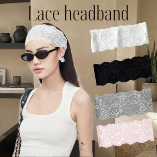 Wonderland ผ้าคาดผมลายลูกไม้ Lace headband ผ้าคาดผมสไตล์ฝอเพิ่มความเก๋