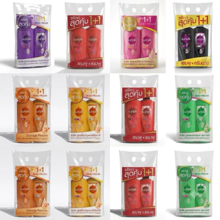 [1แถม1] Shampoo Sunsilk ซันซิล แชมพูสระผม ครีมนวดผม แพคคู่ขนาด 350 มล. ครบ ทุกสี [แชม/นวด] [แชม/แชม]