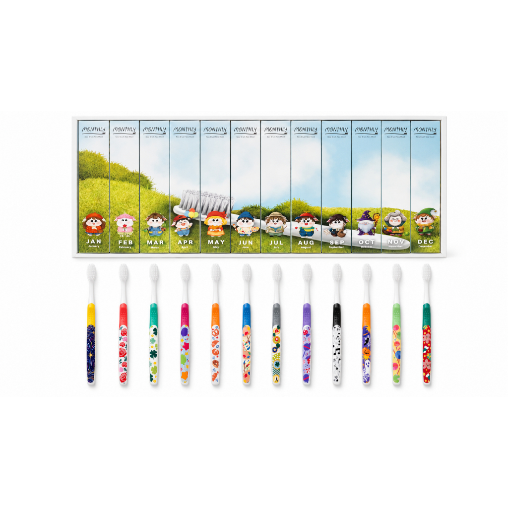 แปรงสีฟัน Monthly ขนแปรงเป็นชนิด Ultrasoft with dual-layer bristles