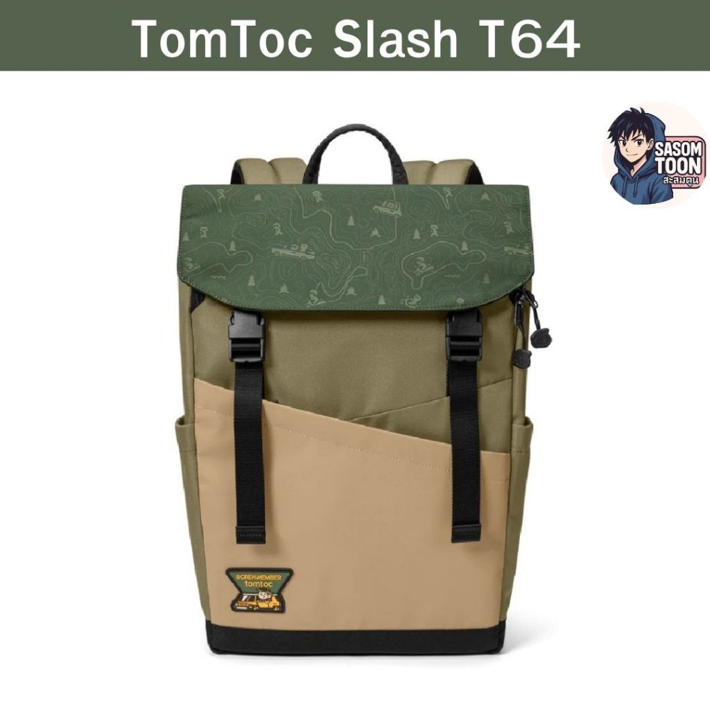 Tomtoc Slash T64 Laptop Backpack  กระเป๋าเป้สะพายหลัง มือสองเหมือนใหม่ของครบ ความจุ 18L ใส่ Laptop ข