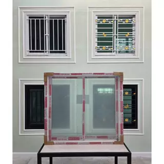 หน้าต่างบานเลื่อน อลูมิเนียม 2 ช่อง 109x120 cm.[ถูกสวยดีมีคุณภาพ][ล็อกซ้าย-ขวา][วงกบขอบใหญ่][สินค้าคุณภาพราคาถูก]