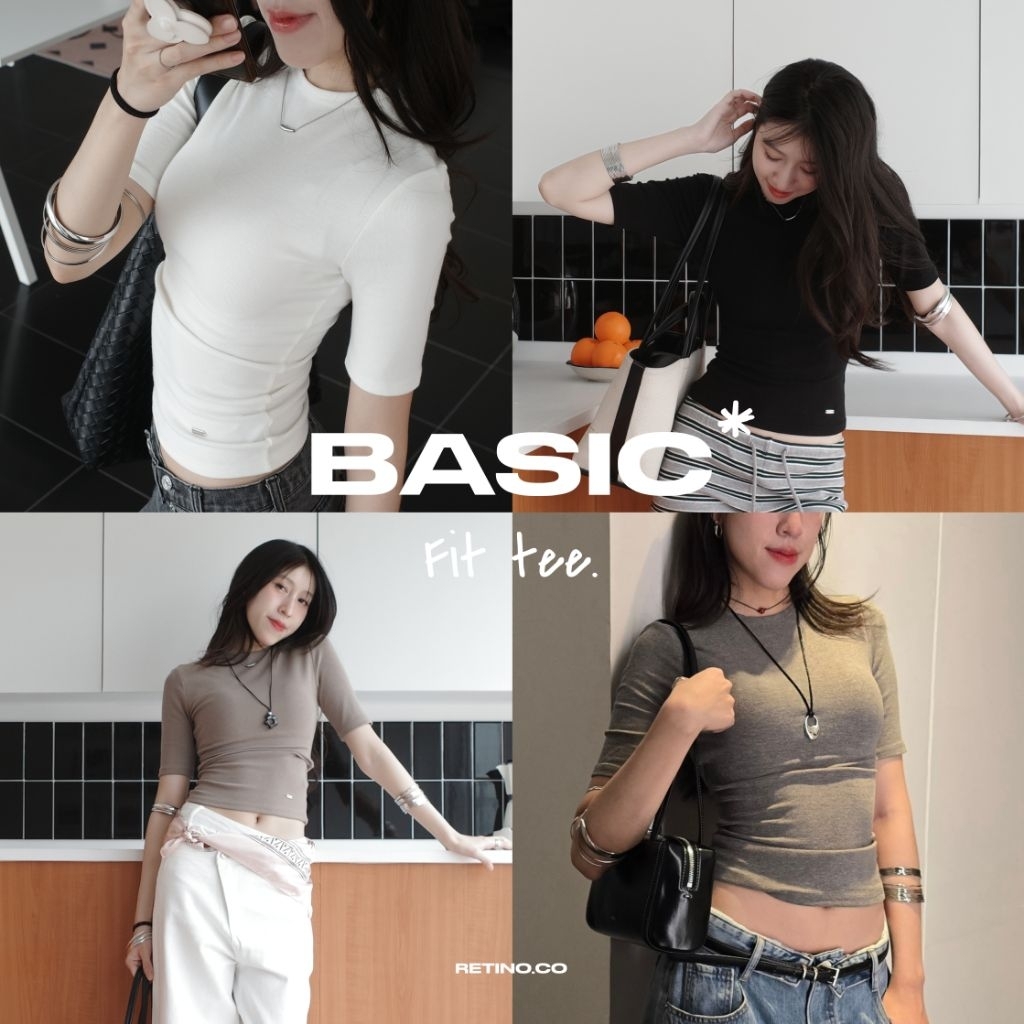 FIT TEE ( เสื้อครอปคอปีน )