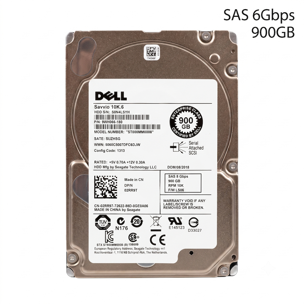HDD SAS 900GB SAS 6Gbps 10K 2.5" Enterprise HDD ฮาร์ดดิสก์ Server ประกัน 1 ปี ของใหม่ มือ 1
