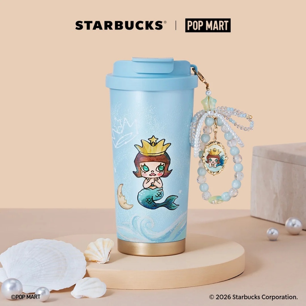 พร้อมส่ง...ของแท้ STARBUCKS l POP MART MOLLY Tumbler with Charm (16.5 OZ.)
