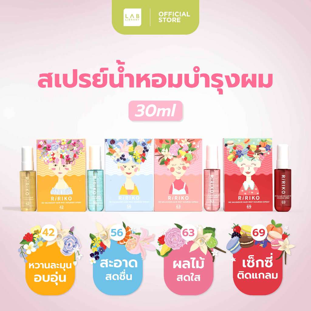 RIRIKO DE SALVADOR HAIR MIST NURISH SPRAY - สเปรย์น้ำหอมบำรุงผม