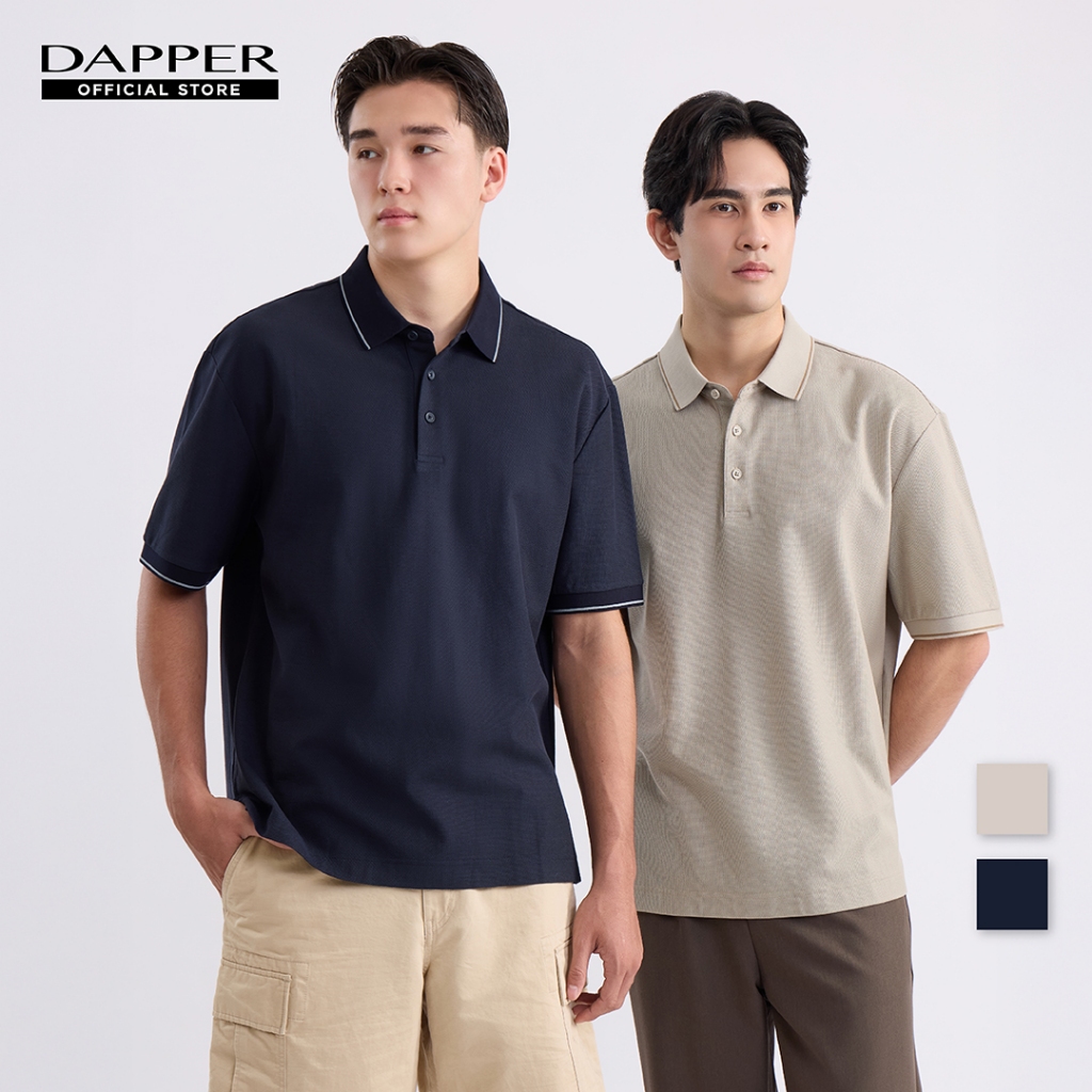 DAPPER เสื้อโปโล Contrast Tipped Polo Shirt มี 2 สี (KPB/846LS)