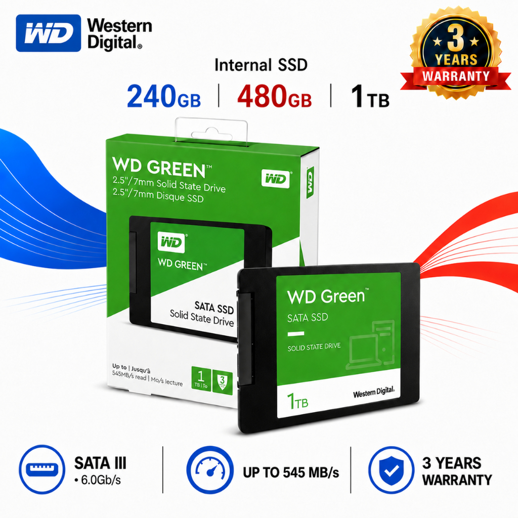 Ready Stock！480GB 960GB ความเร็วสูง Green SSD Solid State Drives 6.0Gb/s Internal hard drive SATA3 2.5''