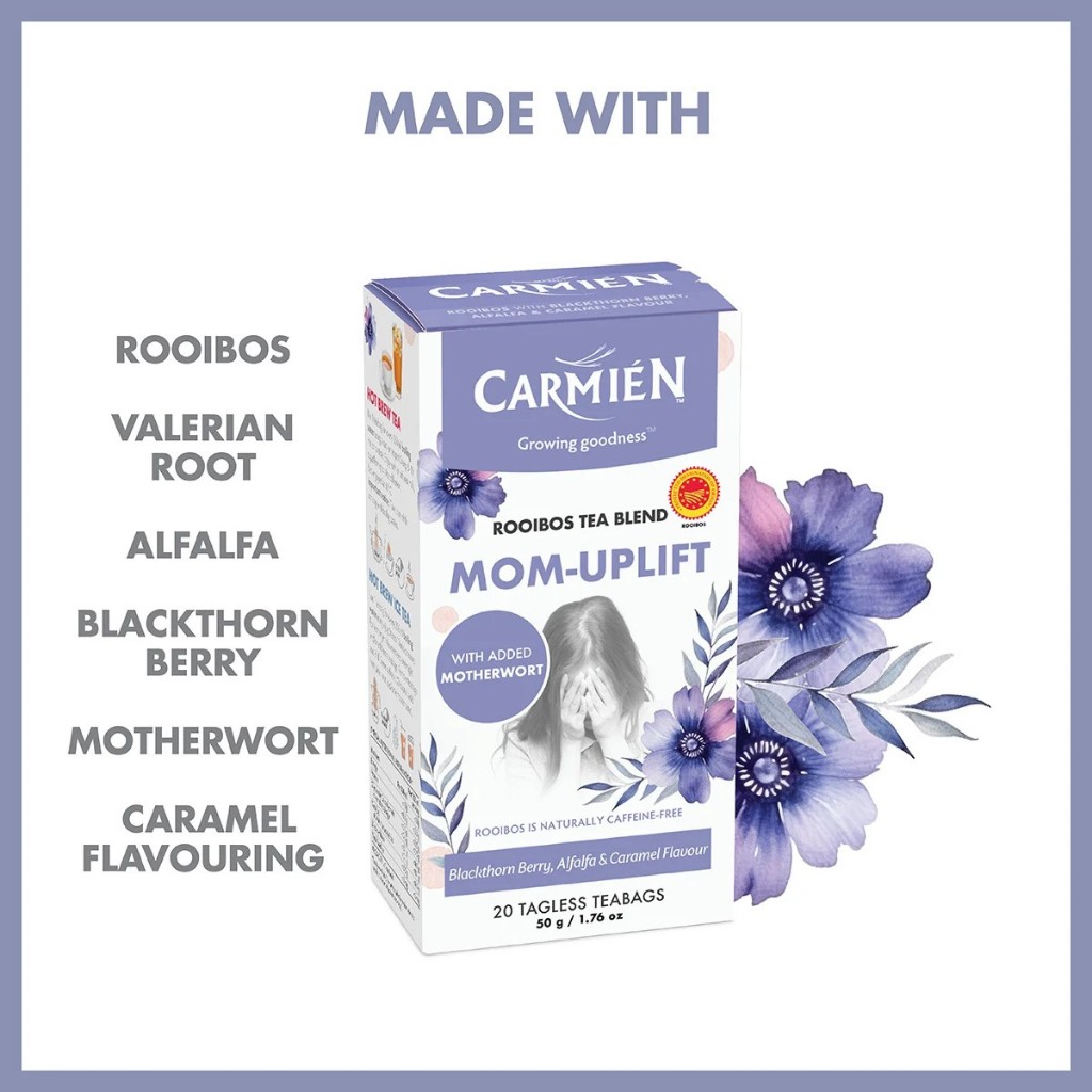 Carmién MOM-UPLIFT (with added Motherwort) Rooibos Tea 20 teabags