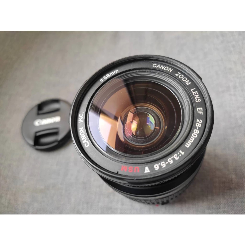 CANON EF 28-80 mm. F 3.5-5.6 V USM JAPAN เลนส์ซูมกำลังขยาย คุณภาพเกินราคา สภาพ 98% ไม่มีฝ้า รา