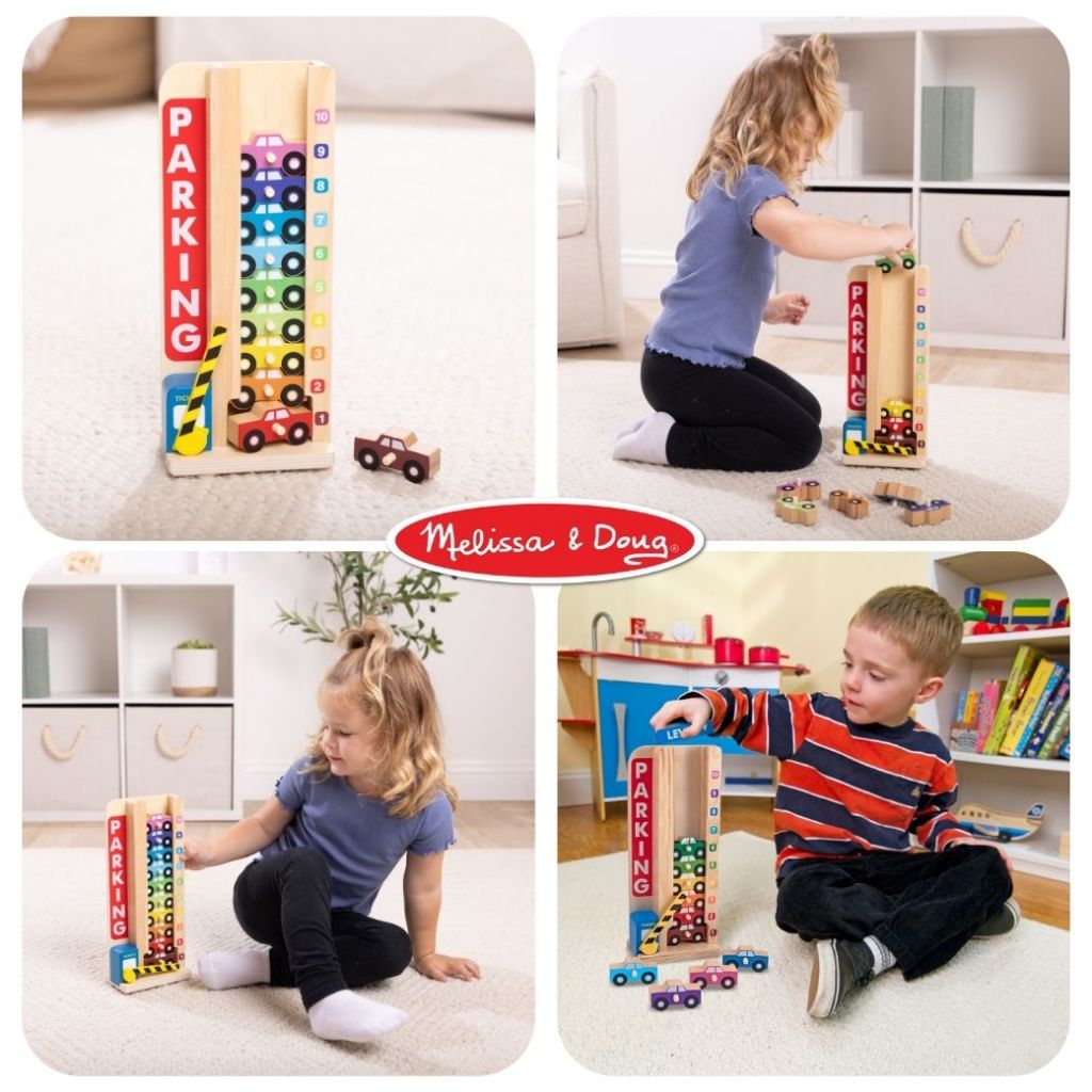 Melissa & Doug كراج 10 سيارات للترتيب حسب اللون والعد — صورة 7