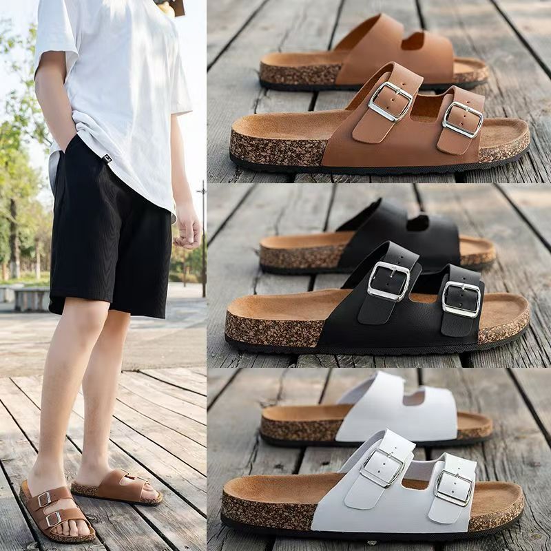 🕶รองเท้าแตะวินเทจ สไตล์ไบเก้น รวมรุ่นดำล้วน🕶 >> minimal >> ไซส์36-45*ลด