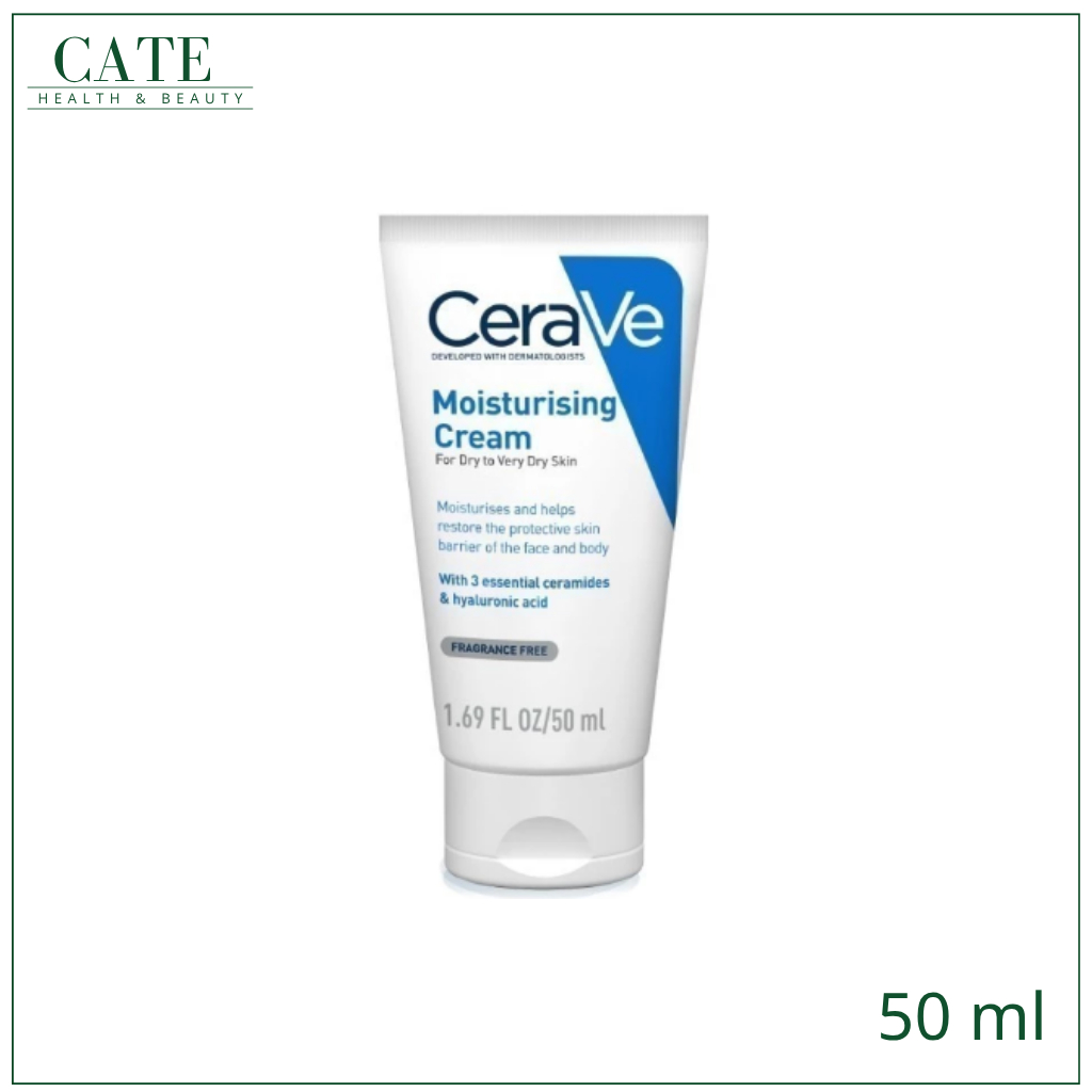 Cerave Moisturising Cream 50 ml เซราวี ครีมบำรุงผิว สำหรับผิวแห้ง-แห้งมาก