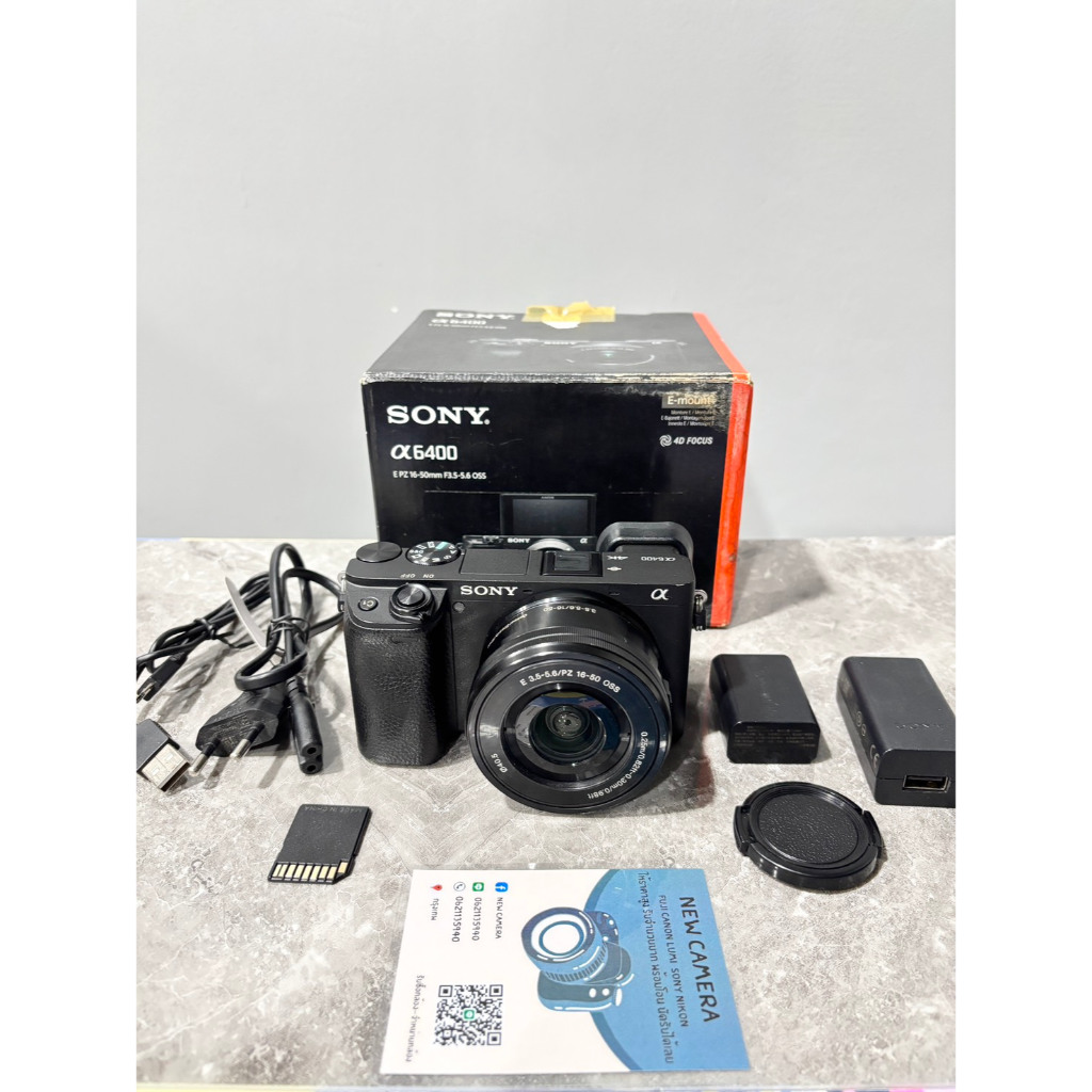 SONY A6400 กล้องมือสอง รอยการใช้งานทั่วไป ระบบงานทำงานปกติ อุปกรณ์ครบกล่อง