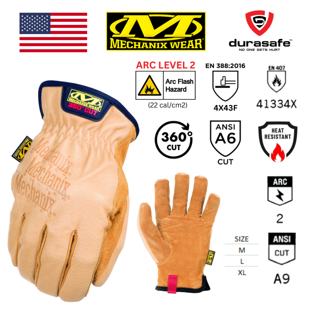 MECHANIX LD-C75 DuraHide Leather Driver F9-360 Glove Tan, Size M (Pre-order)