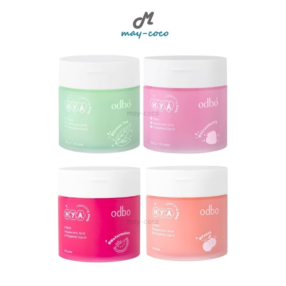 ถูก/แท้/มีไลฟ์ เช็ดเครื่องสำอาง ODBO Hya Cleansing Pads คลีนซิ่งแพด แผ่นทำความสะอาด แผ่นเช็ดเครื่องสำอาง นุ่ม อ่อนโยน