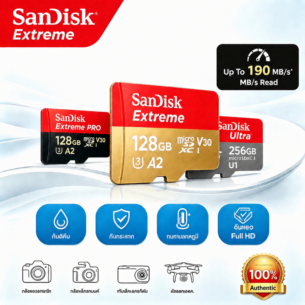 Sandisk Ultra-Extreme-Extreme Pro micro SDcard 32GB/64GB/128GB/256GB/512GB/1TB เมมโมรี่การ์ด