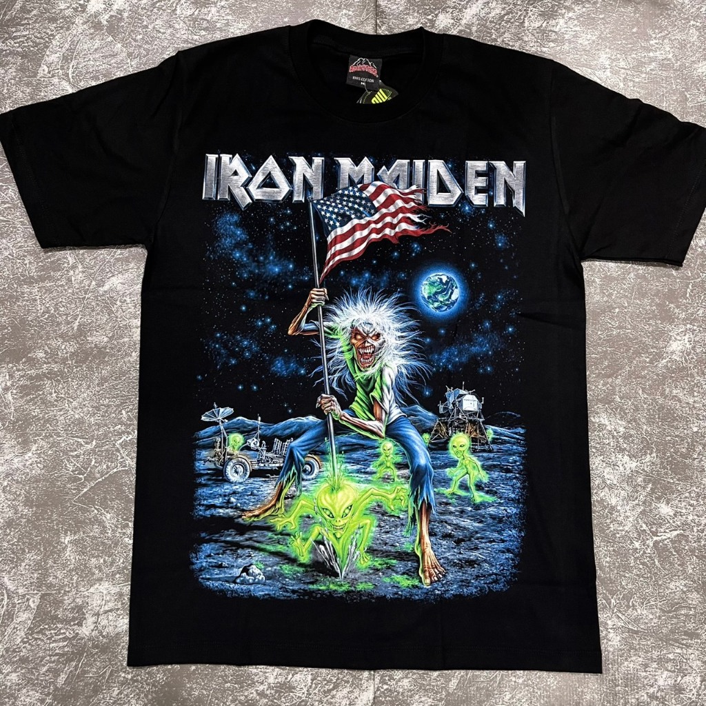 เสื้อยืดIronmaidenเอเลี่ยน (ป้ายRocktee เรืองแสง) ผ้าCotton100