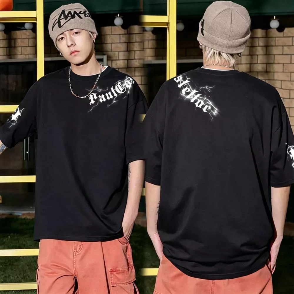 Top.basic🔥เสื้อผู้ชายoversize สตรีทแฟชั่น โคตรนุ่ม เสื้อ cotton ไม่หดตัวลาย เสื้อไม่ยับ ลาย "PAULGOSTELLOE"