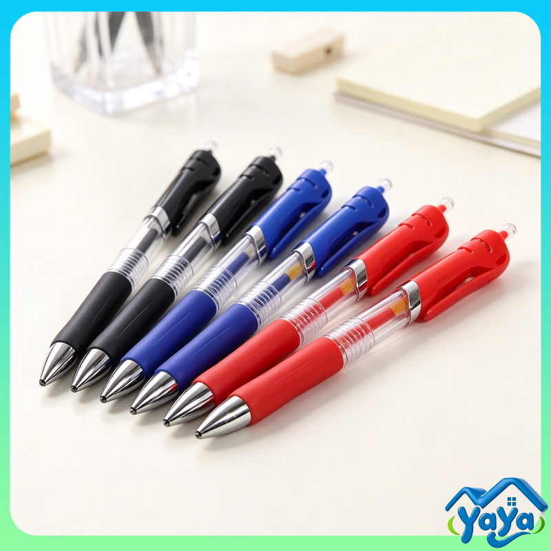 ปากกาเจลแบบกดด้ามยาง 0.5 พร้อมส่ง ปากกา เครื่องเขียน เขียนลื่น